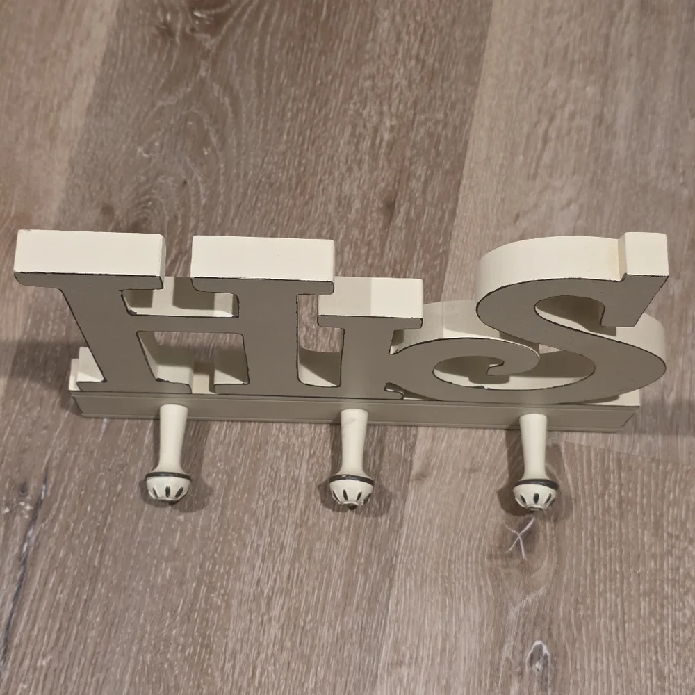 Cream His Wall Hook Decor